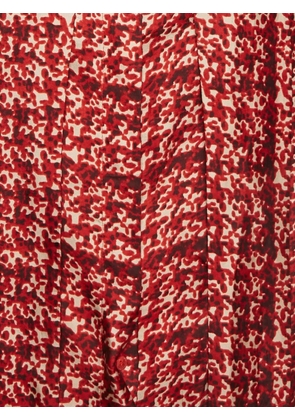 Carolina Herrera Vintage abstract-print button-front tunic dress - Red