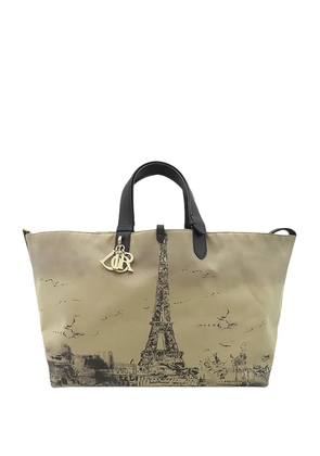 Christian Dior Pre-Owned 2010-2026 Large Canvas Eiffel Tower Toujours tote bag - Black