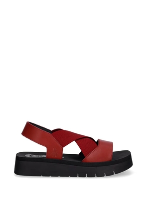 Fly London crossover-strap flatform sandals - Red