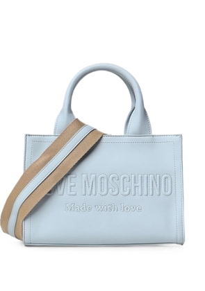 Love Moschino logo-embossed tote bag - Blue