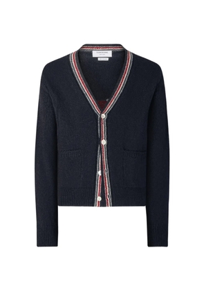 Thom Browne Hector intarsia-knit Donegal cardigan - Blue