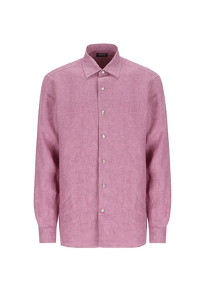 Zegna Oasi délavé-effect shirt - Pink