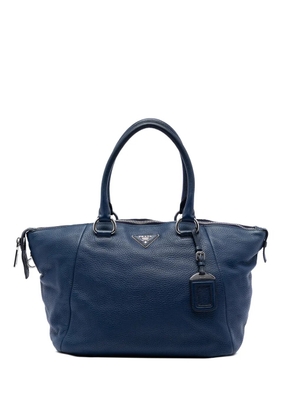 Prada Pre-Owned 2010-2026 Vitello Daino Double Handle satchel - Blue