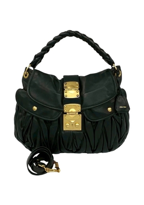 Miu Miu Pre-Owned 2010 Matelasse Nappa Coffer satchel - Black