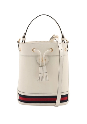 Gucci Pre-Owned 2016-2026 Small Calfskin Web Ophidia Bucket Bag satchel - White