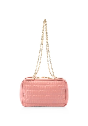 Miu Miu Pre-Owned 2010s logo-embossed shoulder bag - Pink