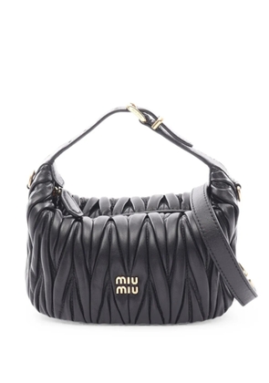 Miu Miu Pre-Owned Matelassé leather shoulder bag - Black