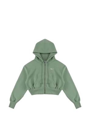 Nike Phoenix Fleece cropped zip-up cotton hoodie - Green