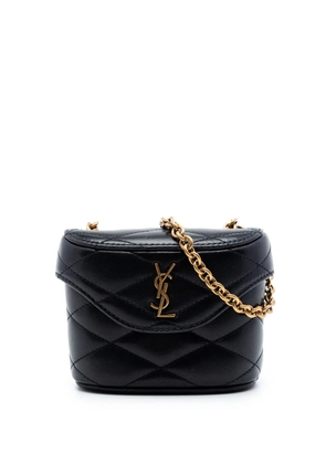 Saint Laurent Pre-Owned 2024 Micro Quilted Lambskin Monogram June Box Vanity Bag crossbody bag - Black