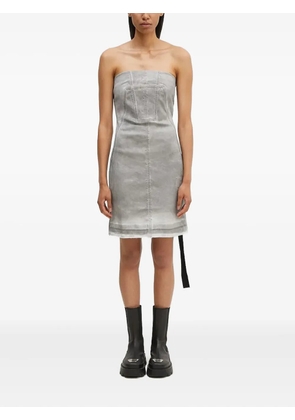 Rick Owens DRKSHDW strapless seam-detail midi dress - Grey