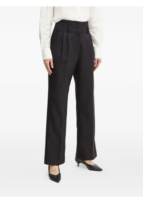 Forte Forte pleated high-waisted trousers - Black