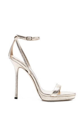 Jimmy Choo Moza metallic-effect platform sandals - Gold