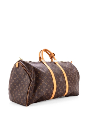Louis Vuitton Pre-Owned Keepall Bag Monogram Canvas 55 travel bag - Brown