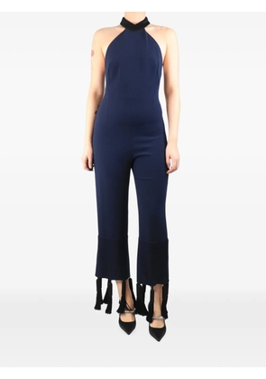 Galvan London tassel-trim high-neck jumpsuit - Blue