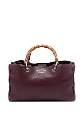 Gucci Pre-Owned 2016-2025 Medium Calfskin Bamboo Shopper satchel - Red