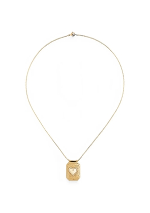 Marie Lichtenberg Heart diamond scapular necklace - Gold