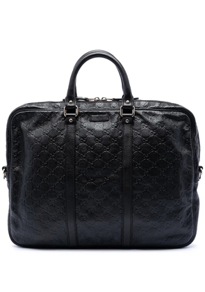 Gucci Pre-Owned 2016-2026 Guccissima business bag - Black