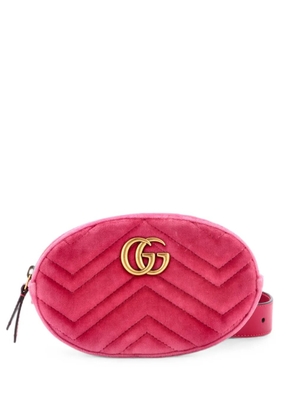 Gucci Pre-Owned GG Marmont Matelasse Velvet belt bag - Pink