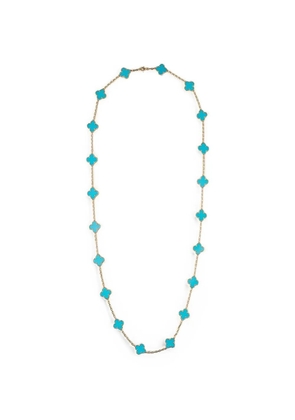 Van Cleef & Arpels Vintage Alhambra turquoise necklace - Gold