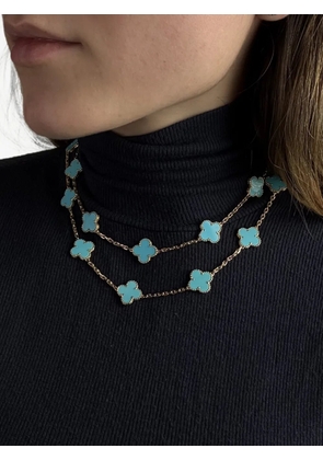 Van Cleef & Arpels Vintage Alhambra turquoise necklace - Gold