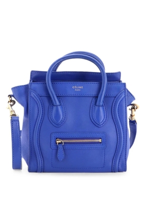 Celine Pre-Owned Luggage Bag Smooth Leather Nano crossbody bag - Blue