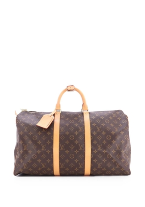 Louis Vuitton Pre-Owned Keepall Bag Monogram Canvas 50 travel bag - Brown