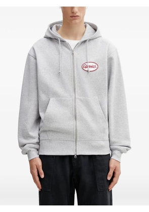 Gramicci logo-patch zip-up hoodie - Grey