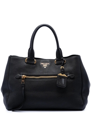 Prada Pre-Owned 2021-2026 Vitello Phenix Open Convertible Tote satchel - Black