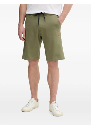 Aeronautica Militare embroidered drawstring-waist track shorts - Green