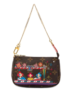 Louis Vuitton Pre-Owned 2020 Monogram Vivienne Christmas Mini Pochette Accessoires shoulder bag - Brown