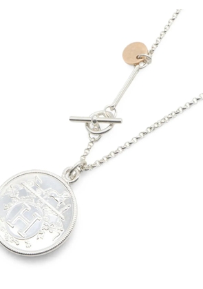 Hermès Pre-Owned Ex-Libris pendant necklace - Silver