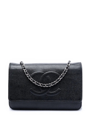 CHANEL Pre-Owned 2012 CC Caviar Wallet On Chain crossbody bag - Black