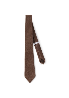 Brunello Cucinelli fluid corduroy tie - Brown