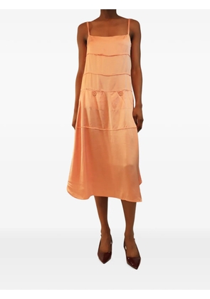 Carven Vintage square-neck tiered midi dress - Orange