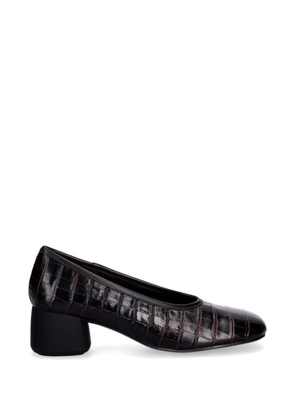VAGABOND Livia croc-effect block-heel pumps - Brown