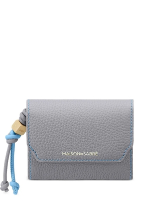 MAISON de SABRÉ pebbled leather trifold wallet - Grey