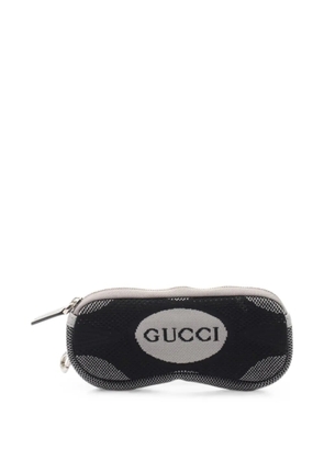 Gucci Pre-Owned 2010s logo-knit glasses case - Black