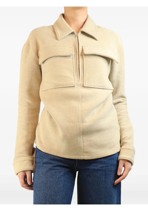 Victoria Victoria Beckham half-zip pocket sweater - Neutrals