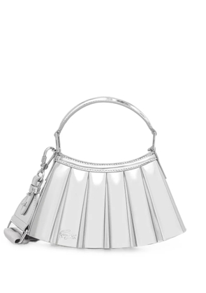 Lacoste mini Lenglen pleated-effect tote bag - Silver