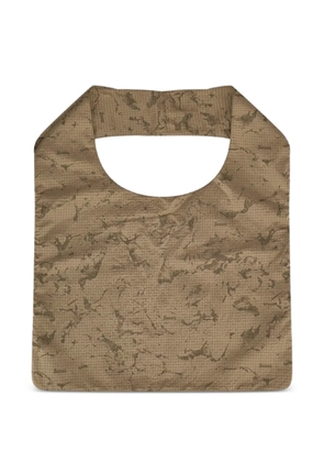 Laminar water-jacquard tote bag - Brown