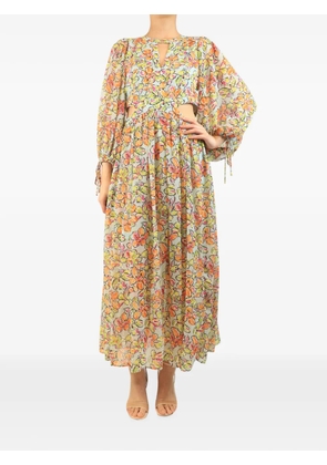 Maje floral-print cut-out dress - Blue