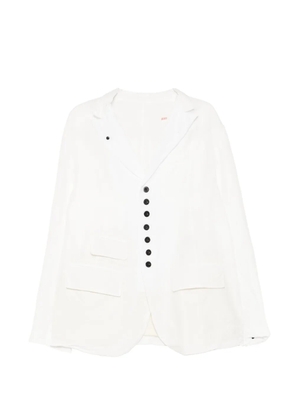 Klasica button-up notched-lapels jacket - White