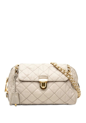 Prada Pre-Owned 2010-2026 Impuntu Tessuto Chain Flap Crossbody shoulder bag - Neutrals