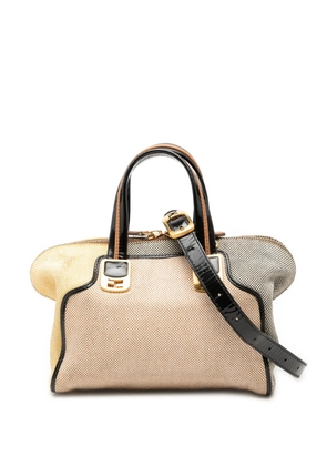 Fendi Pre-Owned 2010-2026 Mini Canvas Colorblock Chameleon satchel - Neutrals
