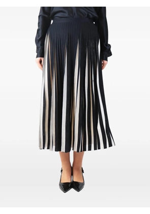 Valentino Garavani Pre-Owned two-tone pleated midi skirt - Black
