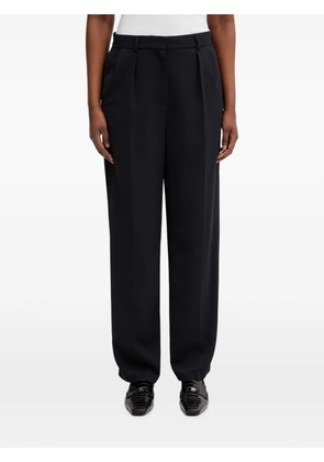 Lacoste pleated logo-patch trousers - Blue