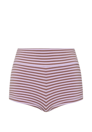 The Upside Miami Fox striped bikini shorts - Purple
