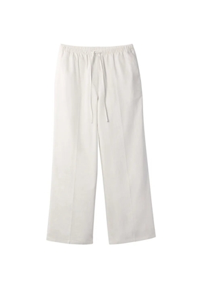 Calvin Klein drawstring wide-leg trousers - White