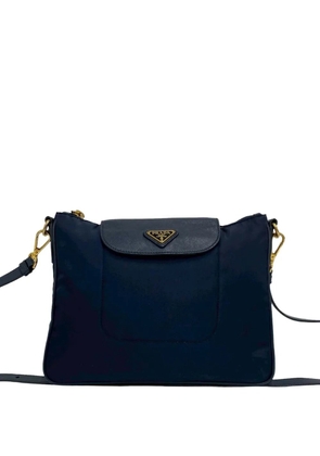 Prada Pre-Owned 2000-2013 Saffiano Trimmed Tessuto Zip Top crossbody bag - Blue