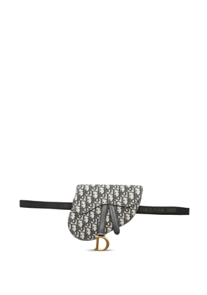 Christian Dior Pre-Owned 2019 Oblique Canvas Saddle belt bag - Blue